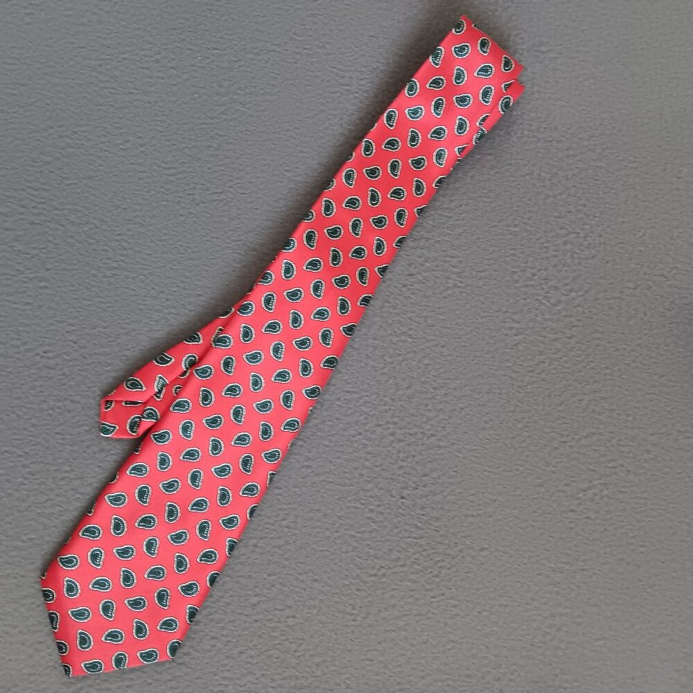 K.M. Milano red mens neck tie